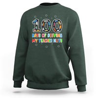 100th Day of School Boys Sweatshirt 100 Days of Driving My Teacher Nuts Cars Vehicles - Wonder Print Shop