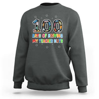 100th Day of School Boys Sweatshirt 100 Days of Driving My Teacher Nuts Cars Vehicles - Wonder Print Shop