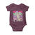 Retro Coquette 100 Days Of School Baby Onesie for Schoolgirls Teacher