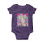 Retro Coquette 100 Days Of School Baby Onesie for Schoolgirls Teacher
