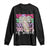 Retro Coquette 100 Days Of School Long Sleeve Shirt for Schoolgirls Teacher