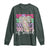 Retro Coquette 100 Days Of School Long Sleeve Shirt for Schoolgirls Teacher