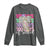 Retro Coquette 100 Days Of School Long Sleeve Shirt for Schoolgirls Teacher