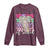 Retro Coquette 100 Days Of School Long Sleeve Shirt for Schoolgirls Teacher