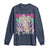 Retro Coquette 100 Days Of School Long Sleeve Shirt for Schoolgirls Teacher