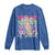 Retro Coquette 100 Days Of School Long Sleeve Shirt for Schoolgirls Teacher