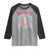 Retro Coquette 100 Days Of School Raglan Shirt for Schoolgirls Teacher