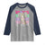 Retro Coquette 100 Days Of School Raglan Shirt for Schoolgirls Teacher