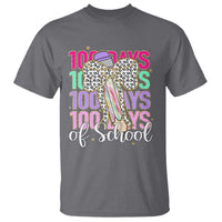 Retro Coquette 100 Days Of School T Shirt for Schoolgirls Teacher