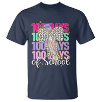 Retro Coquette 100 Days Of School T Shirt for Schoolgirls Teacher