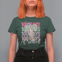 Retro Coquette 100 Days Of School T Shirt For Women for Schoolgirls Teacher