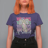 Retro Coquette 100 Days Of School T Shirt For Women for Schoolgirls Teacher