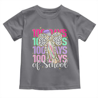 Retro Coquette 100 Days Of School Toddler T Shirt for Schoolgirls Teacher