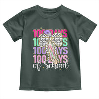 Retro Coquette 100 Days Of School Toddler T Shirt for Schoolgirls Teacher