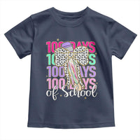 Retro Coquette 100 Days Of School Toddler T Shirt for Schoolgirls Teacher