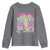 Retro Coquette 100 Days Of School Youth Sweatshirt for Schoolgirls Teacher