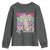 Retro Coquette 100 Days Of School Youth Sweatshirt for Schoolgirls Teacher