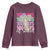 Retro Coquette 100 Days Of School Youth Sweatshirt for Schoolgirls Teacher