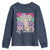 Retro Coquette 100 Days Of School Youth Sweatshirt for Schoolgirls Teacher