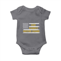 God Family Notre Dame Baby Onesie Indiana Fighting Irish Shamrock American Flag