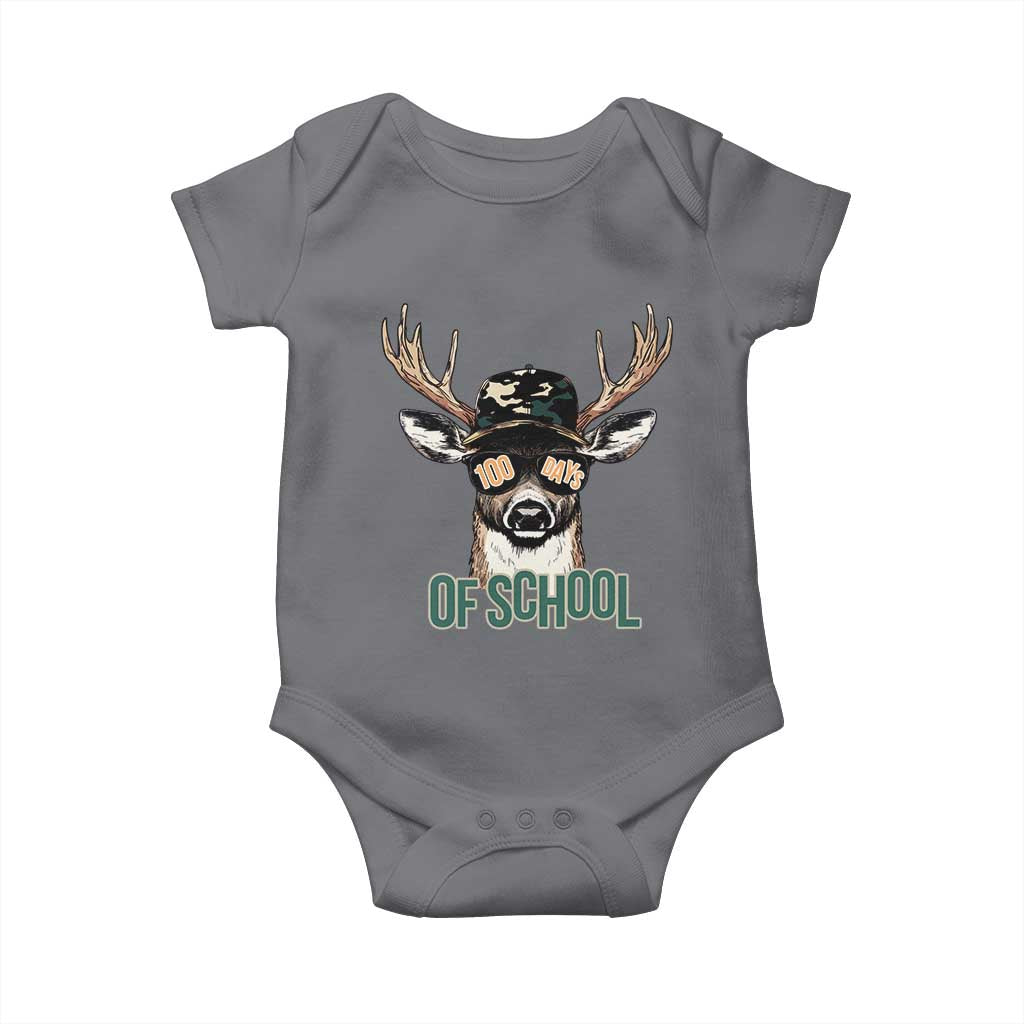 Bucked' 100 Days Of School Baby Onesie Deer Student Boy Girls 100th Day