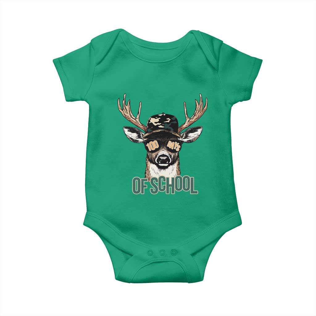 Bucked' 100 Days Of School Baby Onesie Deer Student Boy Girls 100th Day