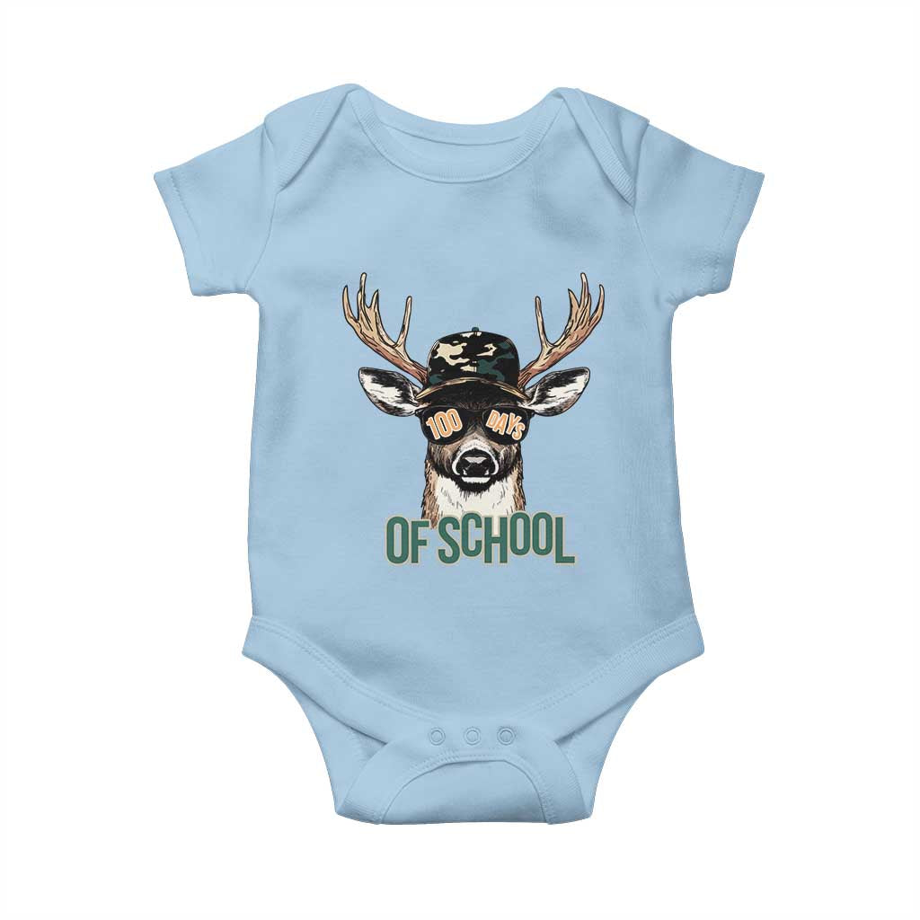 Bucked' 100 Days Of School Baby Onesie Deer Student Boy Girls 100th Day