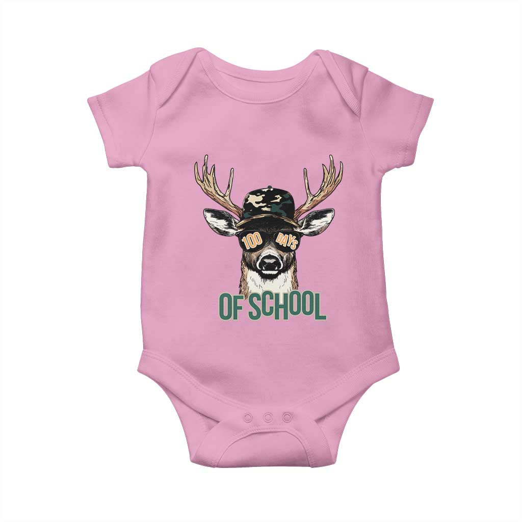 Bucked' 100 Days Of School Baby Onesie Deer Student Boy Girls 100th Day