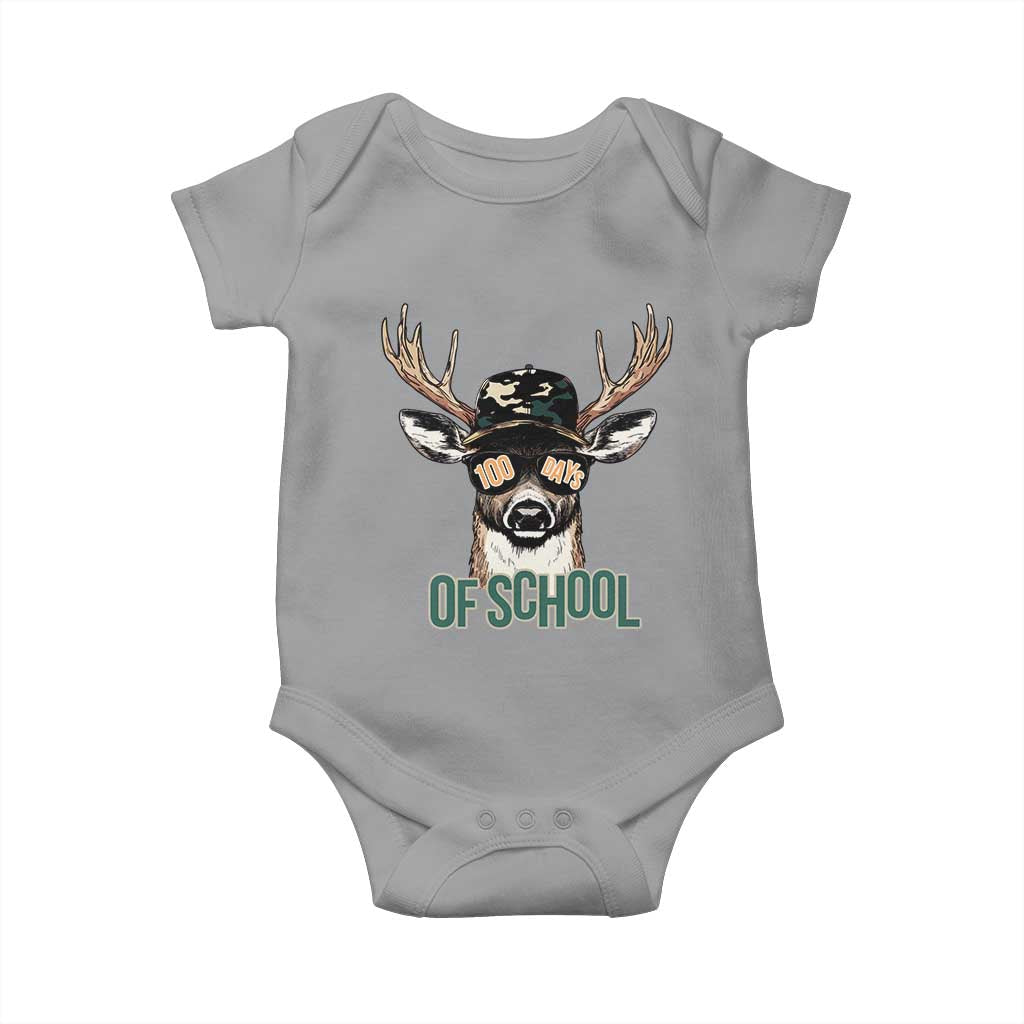 Bucked' 100 Days Of School Baby Onesie Deer Student Boy Girls 100th Day