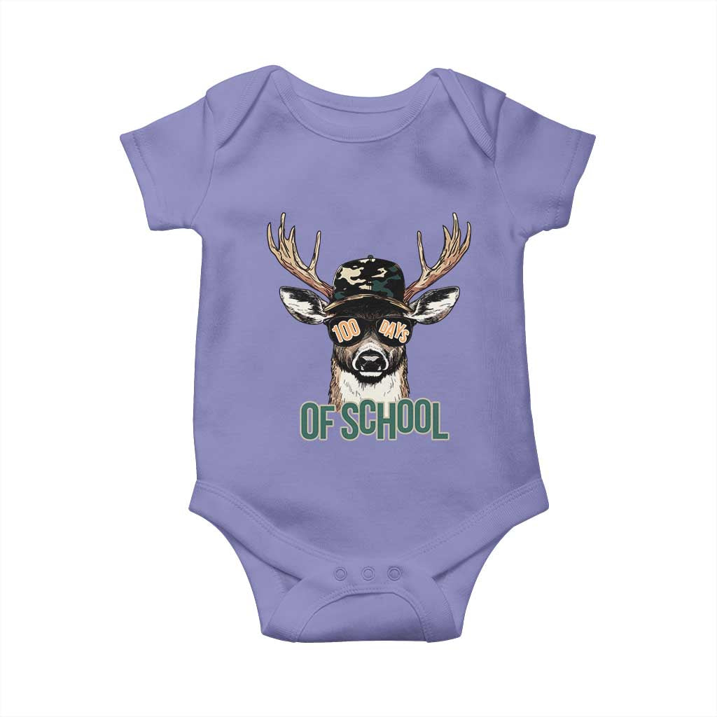 Bucked' 100 Days Of School Baby Onesie Deer Student Boy Girls 100th Day