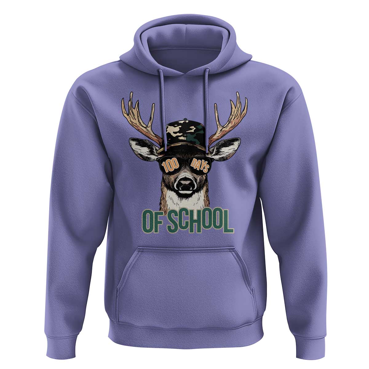 Bucked' 100 Days Of School Hoodie Deer Student Boy Girls 100th Day