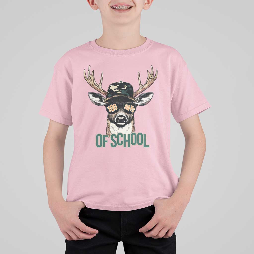Bucked' 100 Days Of School T Shirt For Kid Deer Student Boy Girls 100th Day