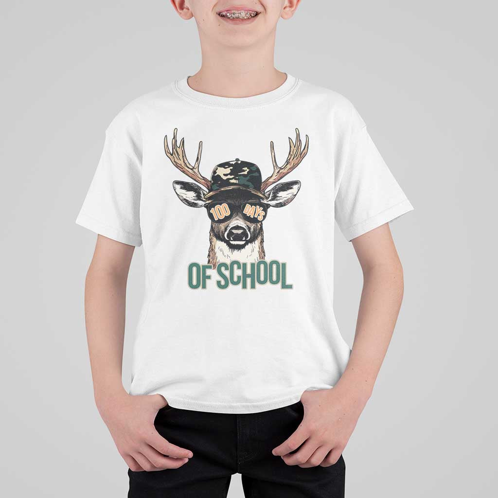 Bucked' 100 Days Of School T Shirt For Kid Deer Student Boy Girls 100th Day