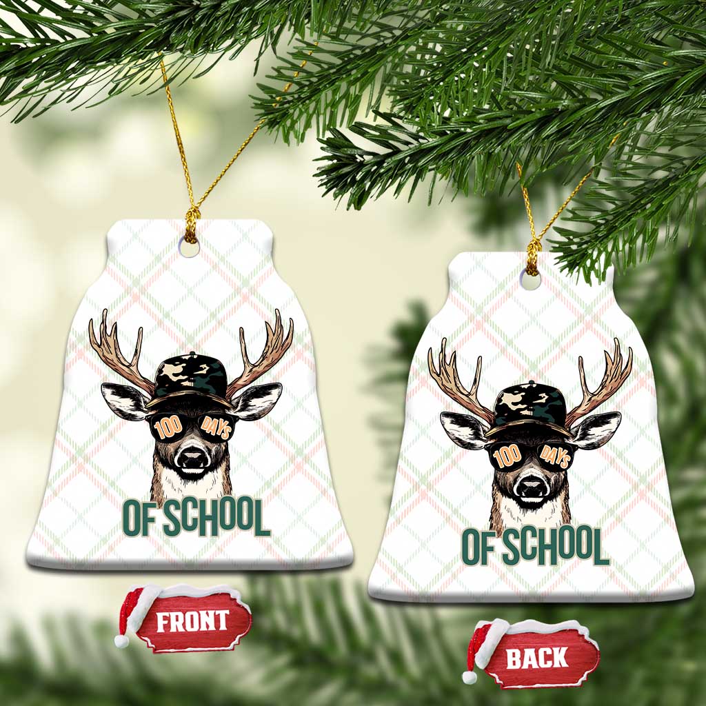 Bucked' 100 Days Of School Ceramic Ornament Deer Student Boy Girls 100th Day - Wonder Print Shop