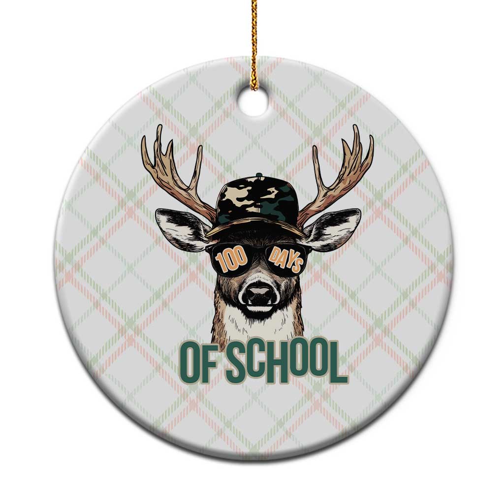 Bucked' 100 Days Of School Ceramic Ornament Deer Student Boy Girls 100th Day - Wonder Print Shop
