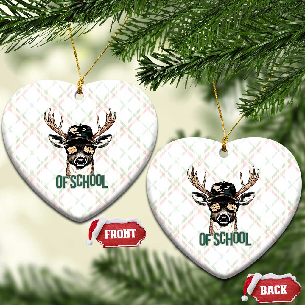 Bucked' 100 Days Of School Ceramic Ornament Deer Student Boy Girls 100th Day - Wonder Print Shop
