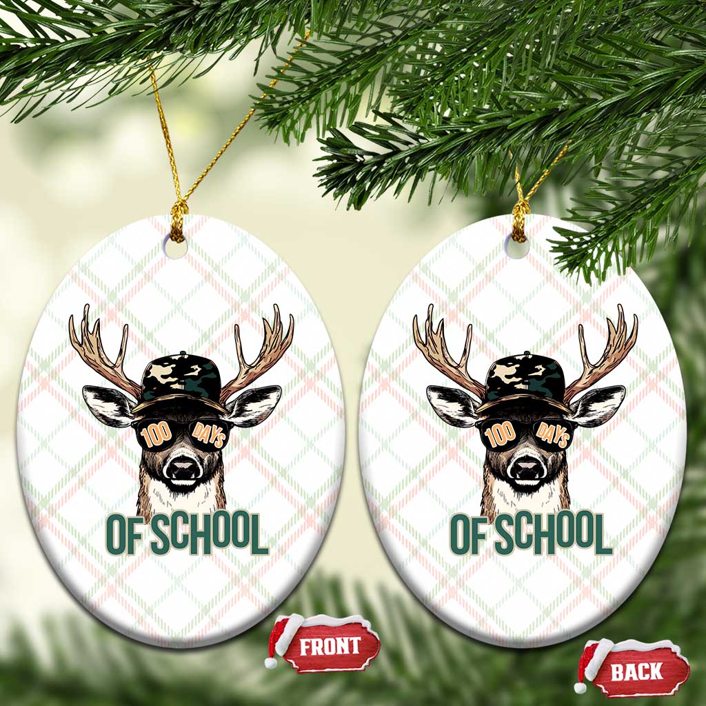 Bucked' 100 Days Of School Ceramic Ornament Deer Student Boy Girls 100th Day - Wonder Print Shop