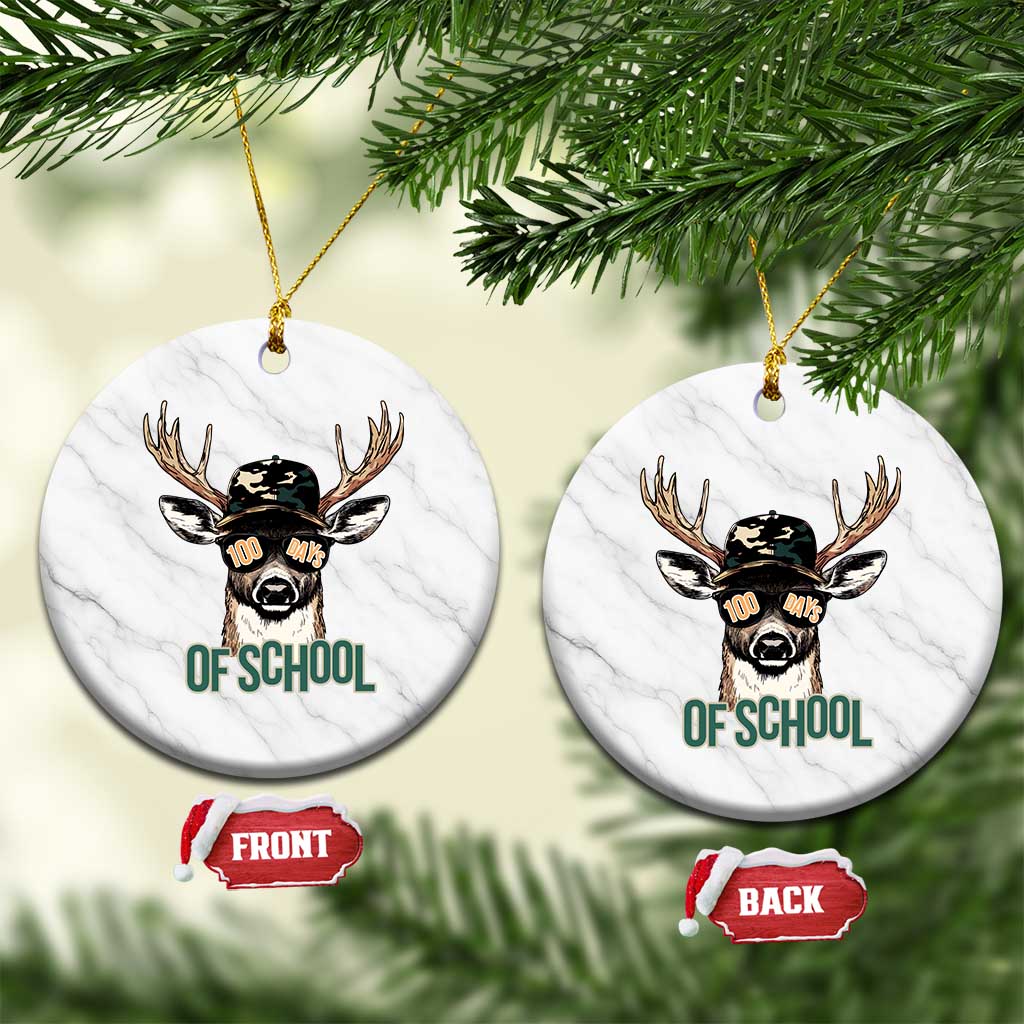 Bucked' 100 Days Of School Ceramic Ornament Deer Student Boy Girls 100th Day - Wonder Print Shop