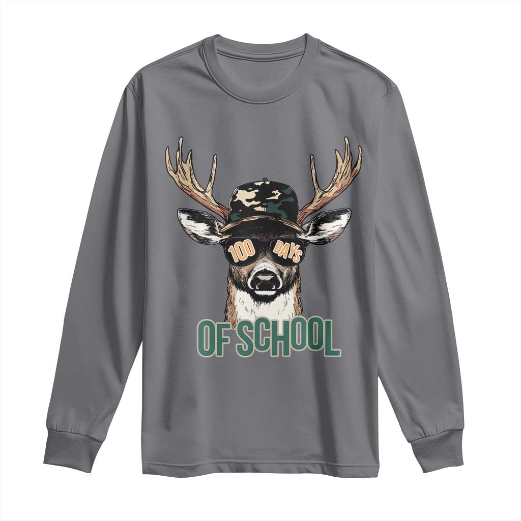 Bucked' 100 Days Of School Long Sleeve Shirt Deer Student Boy Girls 100th Day