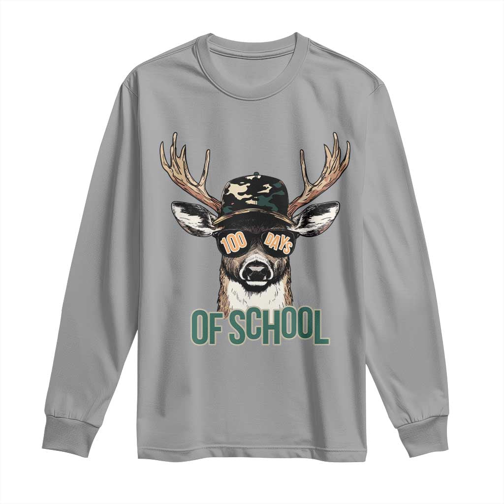 Bucked' 100 Days Of School Long Sleeve Shirt Deer Student Boy Girls 100th Day