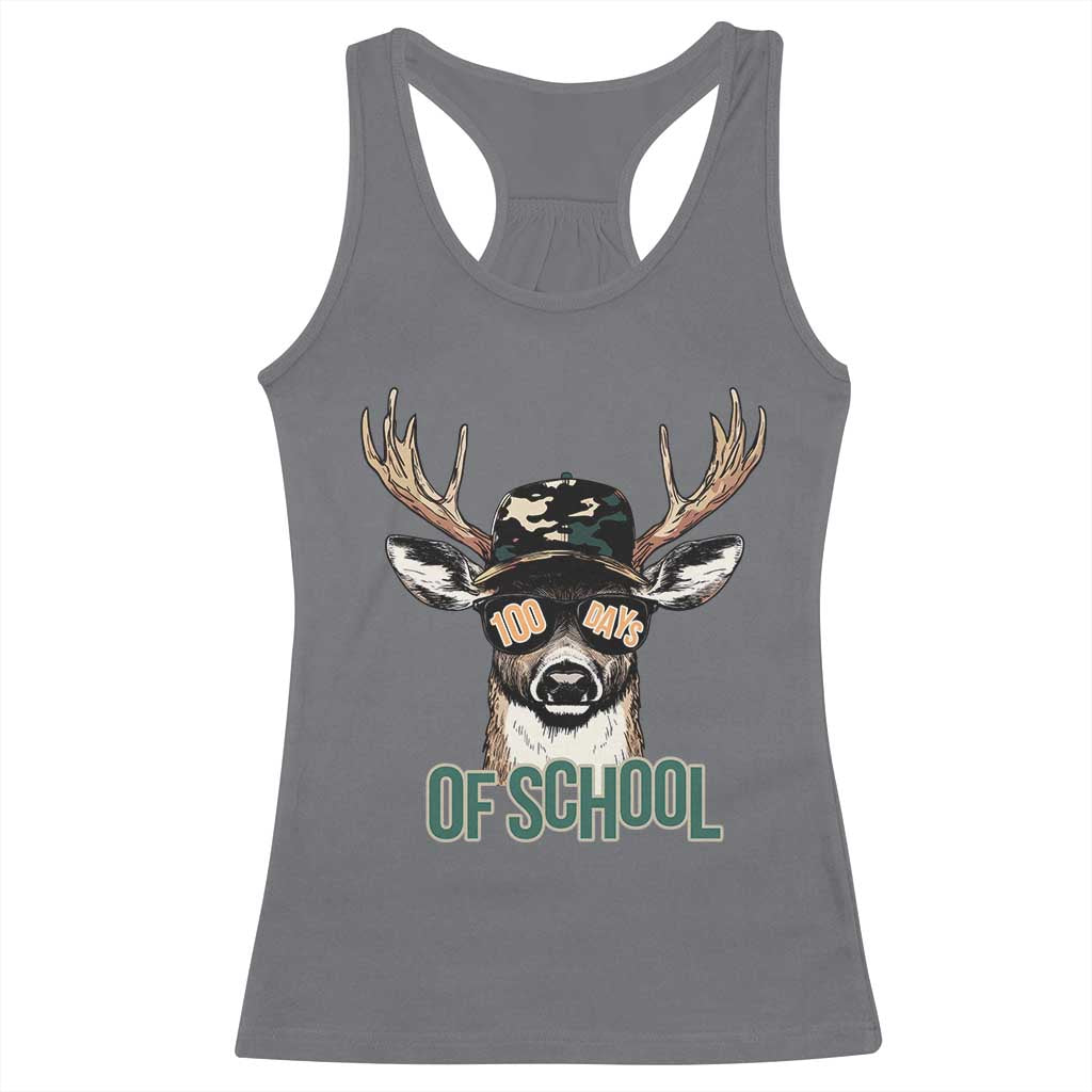 Bucked' 100 Days Of School Racerback Tank Top Deer Student Boy Girls 100th Day