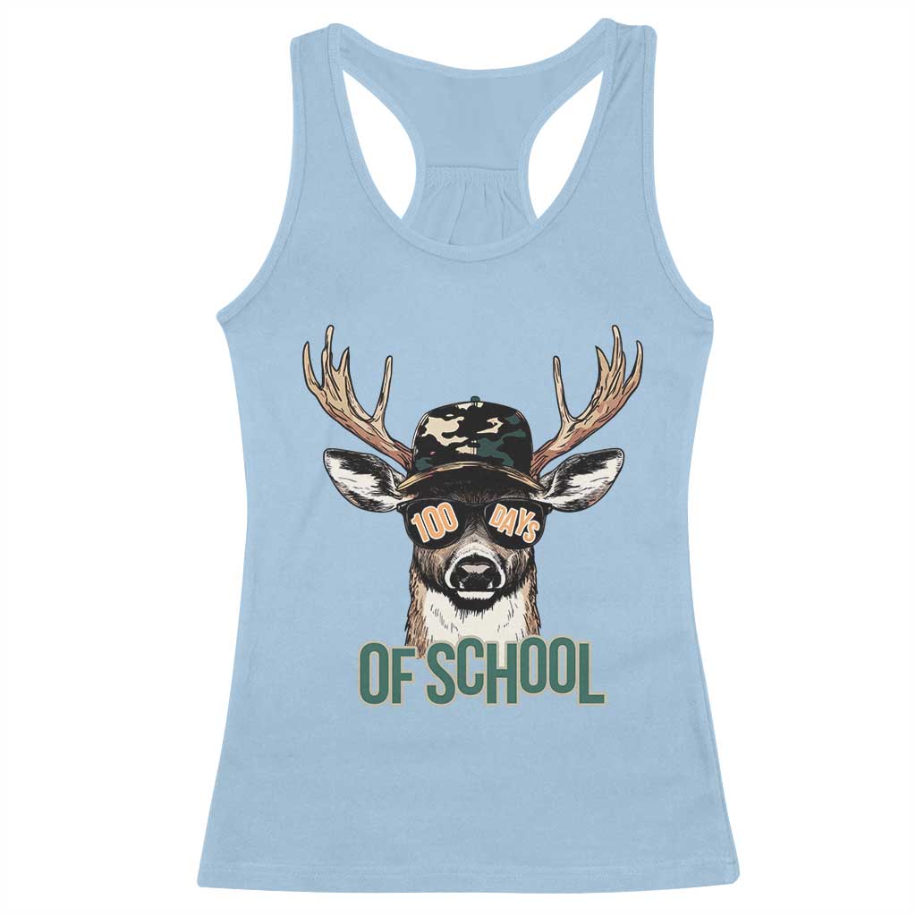 Bucked' 100 Days Of School Racerback Tank Top Deer Student Boy Girls 100th Day