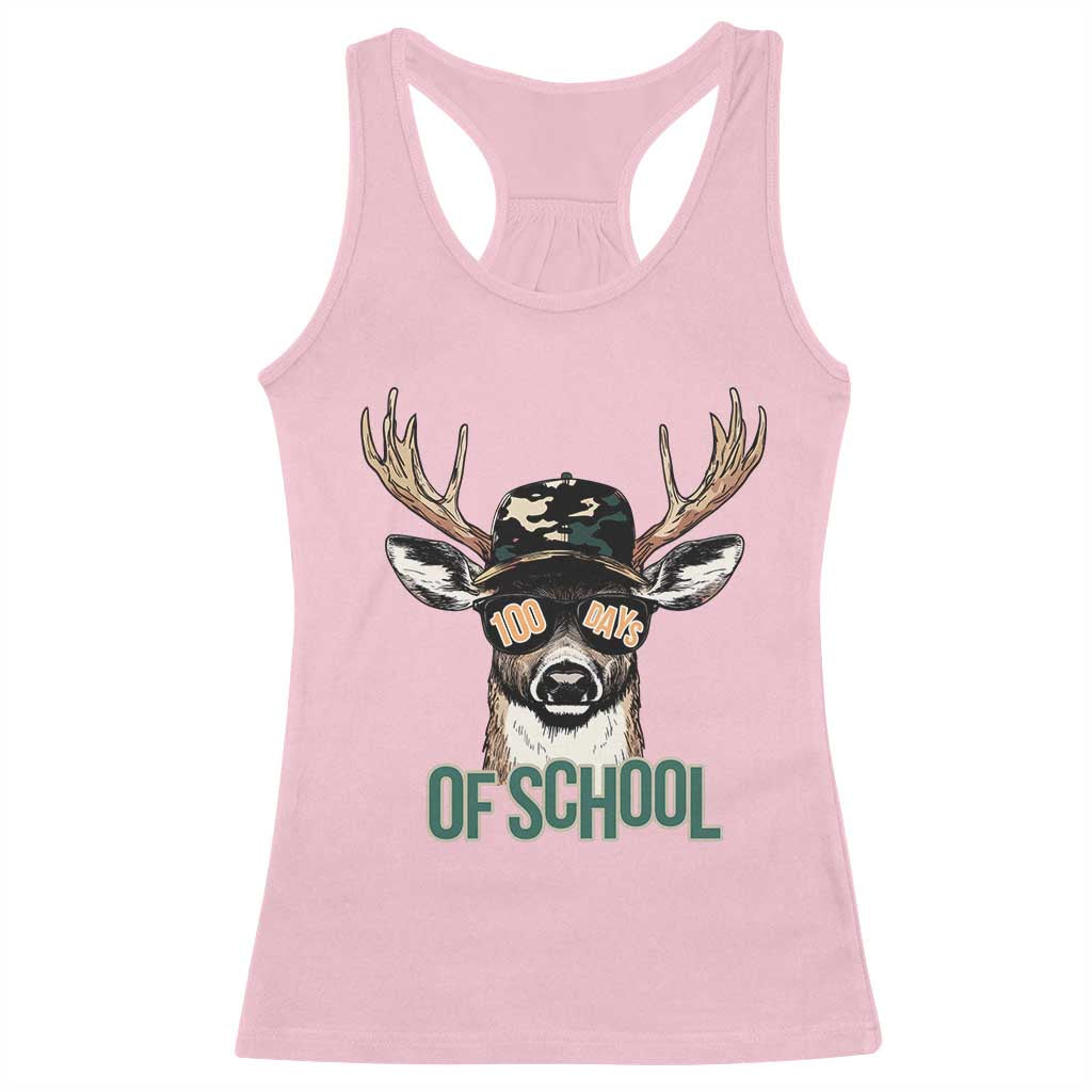 Bucked' 100 Days Of School Racerback Tank Top Deer Student Boy Girls 100th Day