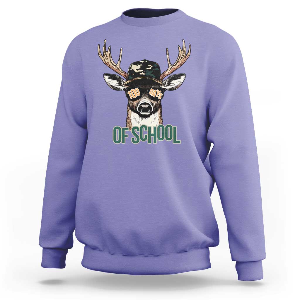 Bucked' 100 Days Of School Sweatshirt Deer Student Boy Girls 100th Day