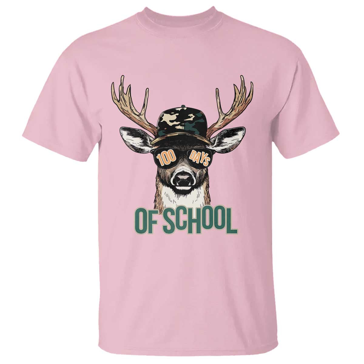 Bucked' 100 Days Of School T Shirt Deer Student Boy Girls 100th Day