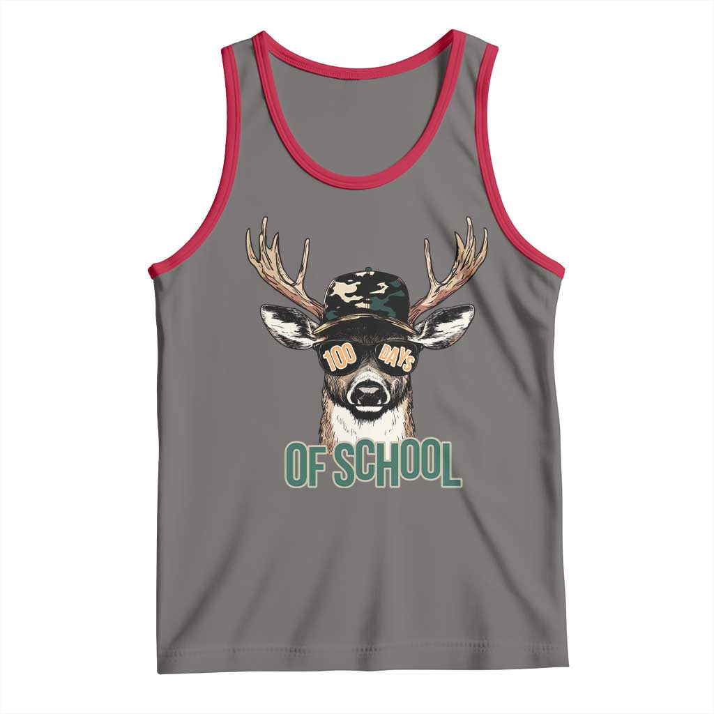 Bucked' 100 Days Of School Tank Top Deer Student Boy Girls 100th Day