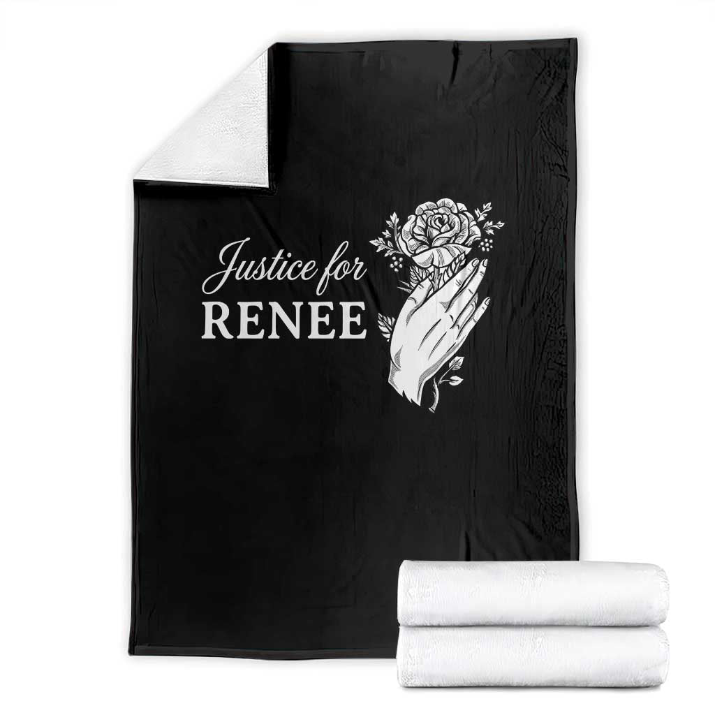 Justice for Renee Throw Blanket Floral Rose Memorial Minneapolis Jane 8 2026 Tribute - Wonder Print Shop