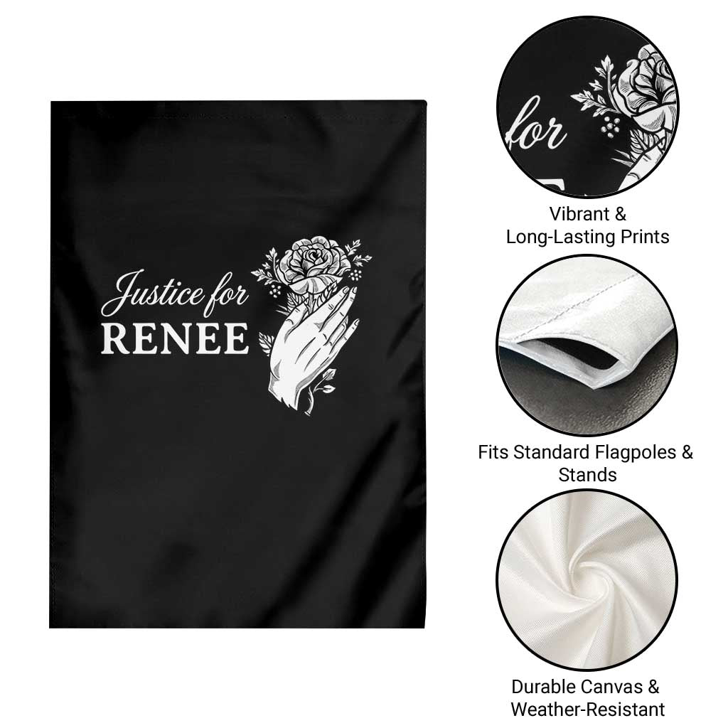 Justice for Renee Garden Flag Floral Rose Memorial Minneapolis Jane 8 2026 Tribute - Wonder Print Shop