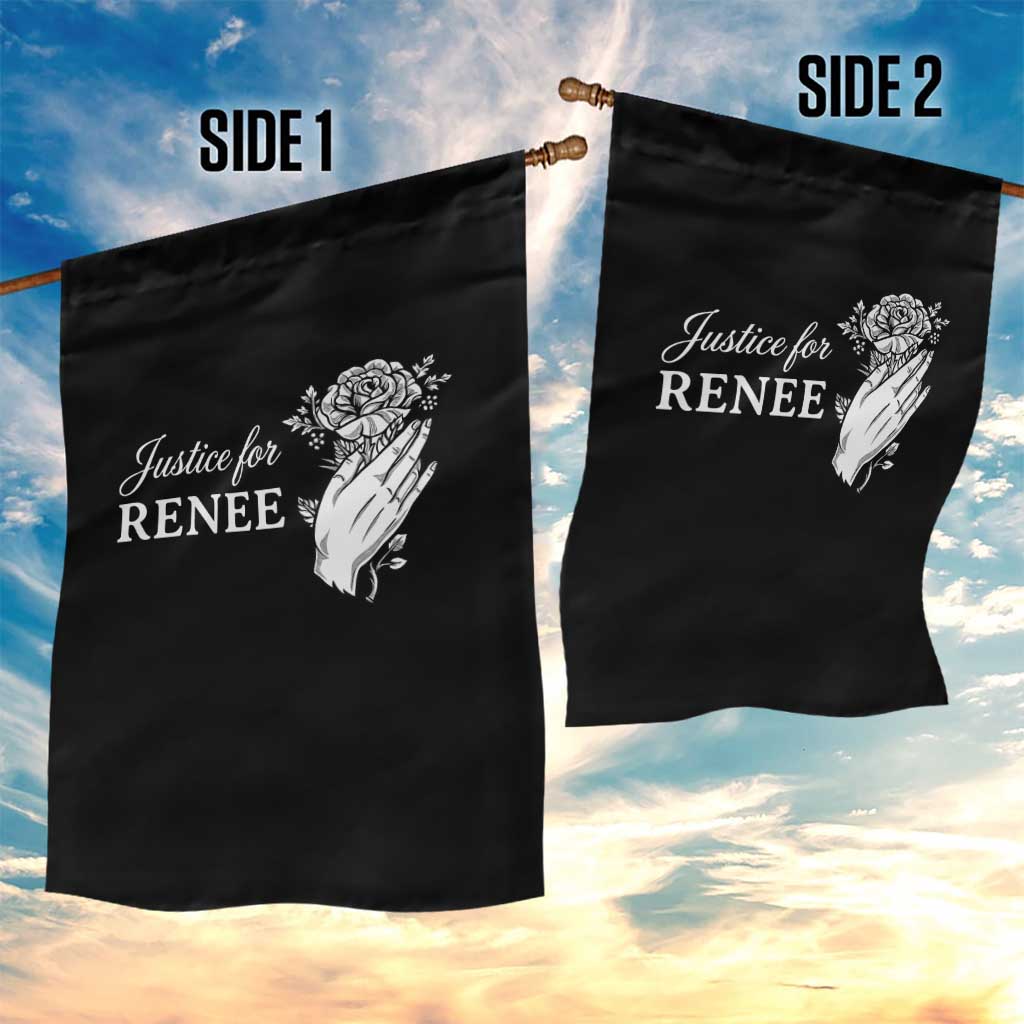 Justice for Renee Garden Flag Floral Rose Memorial Minneapolis Jane 8 2026 Tribute - Wonder Print Shop