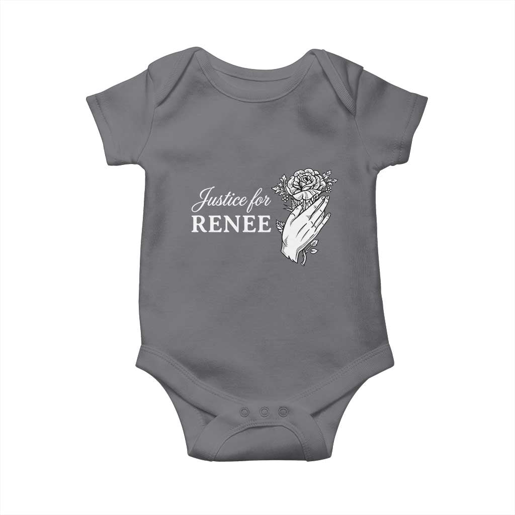 Justice for Renee Baby Onesie Floral Rose Memorial Minneapolis Jane 8 2026 Tribute - Wonder Print Shop